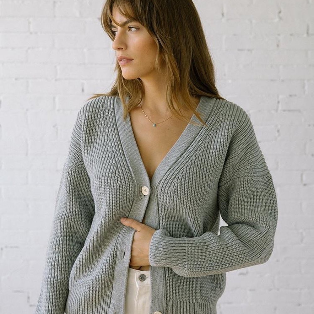Tradlands Shelter Cardigan - Quail - Size Large